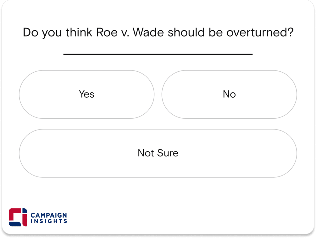 Do you think Roe v. Wade should be overturned?